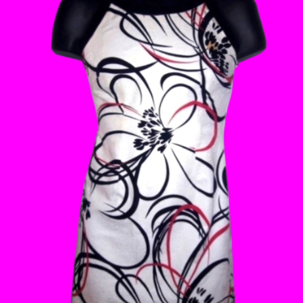 ANN TAYLOR Petites Graphic Print A-Line Dress, 0P